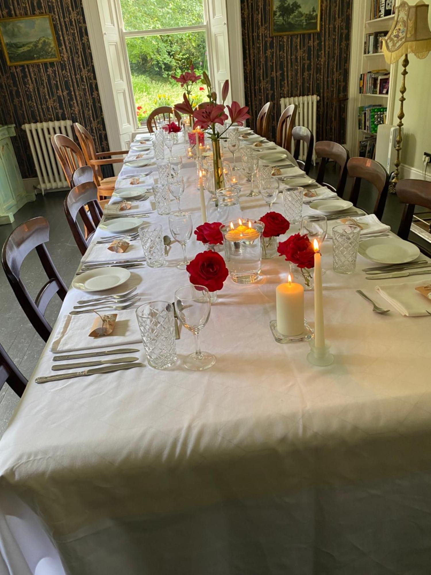Clone Country House Aughrim Exteriör bild A table set for a formal dinner